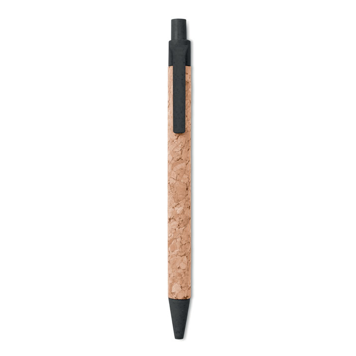 Bolígrafo de pulsador con cuerpo de corcho